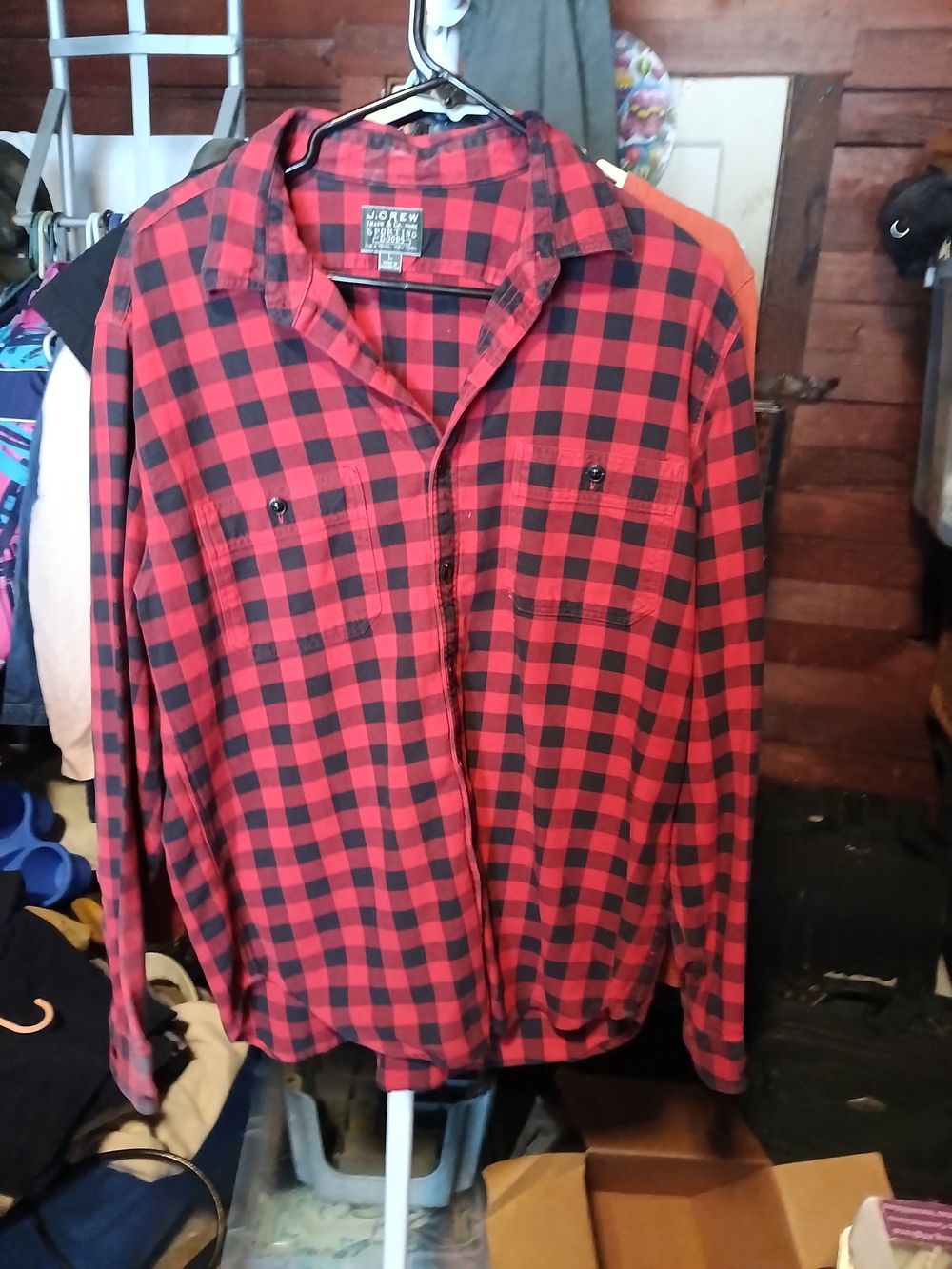 J. Crew Red and Black Buffalo Plaid Flannel Shirt
